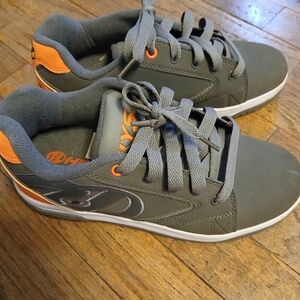 Heelys Propel 2.0 Charcoal / Orange Grey Ankle High Skateboarding Shoes Size 6Y